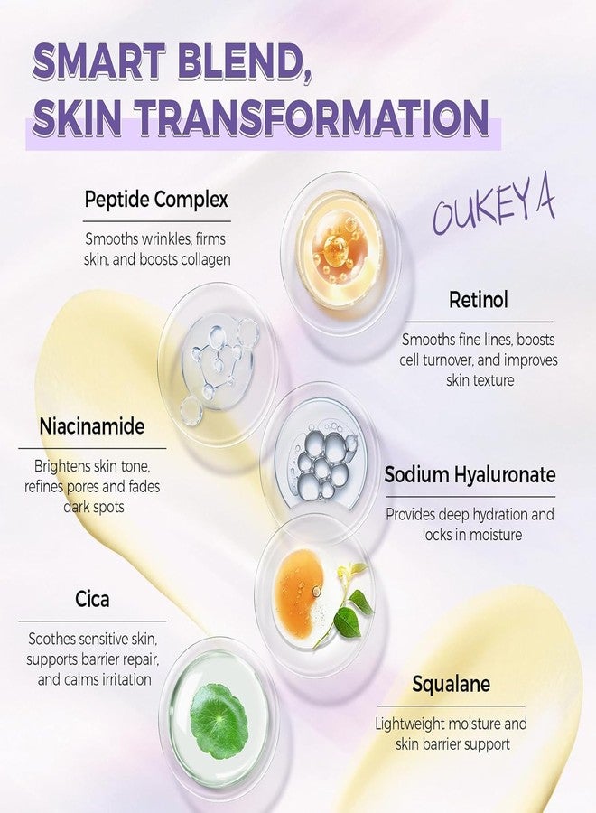 OUKEYA Retinol Lifting Neck & Face Cream for Wrinkles, Anti-Aging Peptide Neck Firming Cream with Hyaluronic Acid & Plant Extracts, Deep Hydration & Skin Brightening - Image 4